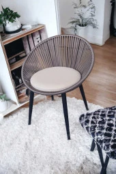 Grasia home Eylo Metal Sandalye Mutfak Sandalyesi, Makyaj Masası Sandalyesi, Çalışma Masası Sandalyesi thumbnail 3