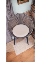 Grasia home Eylo Metal Sandalye Mutfak Sandalyesi, Makyaj Masası Sandalyesi, Çalışma Masası Sandalyesi thumbnail 4