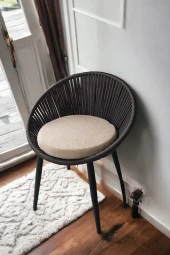 Grasia home Eylo Metal Sandalye Mutfak Sandalyesi, Makyaj Masası Sandalyesi, Çalışma Masası Sandalyesi thumbnail 1