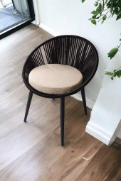 Grasia home 6  Adet Eylo Metal Sandalye Mutfak Sandalyesi, Makyaj Masası Sandalyesi - 2