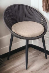 Grasia home 4 Adet Eylo Metal Sandalye Mutfak Sandalyesi, Makyaj Masası Sandalyesi - 1