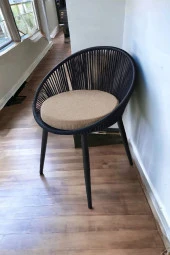 Grasia home 6  Adet Eylo Metal Sandalye Mutfak Sandalyesi, Makyaj Masası Sandalyesi thumbnail 2