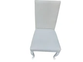 Sandalye18576 Giydirme Terletmz Keten Kumaş Kayın aslan ayak Parlak Beyaz El Yapı thumbnail 1