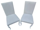 Sandalye 18577 Giydirm Terletmez Keten Kumaş Kayın Aslan ayak Parlak Beyaz El Yap thumbnail 5