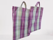 PAZAR ÇANTA18557 2Ad Döşemelik Kumaş Mor Renkli Desen 40kg Taşıma Kapasite - 5