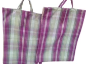 PAZAR ÇANTA18557 2Ad Döşemelik Kumaş Mor Renkli Desen 40kg Taşıma Kapasite - 7