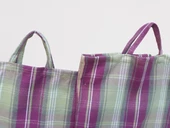 PAZAR ÇANTA18557 2Ad Döşemelik Kumaş Mor Renkli Desen 40kg Taşıma Kapasite - 6