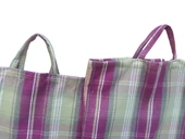 PAZAR ÇANTA18557 2Ad Döşemelik Kumaş Mor Renkli Desen 40kg Taşıma Kapasite - 3