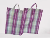 PAZAR ÇANTA18557 2Ad Döşemelik Kumaş Mor Renkli Desen 40kg Taşıma Kapasite - 4