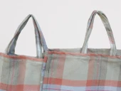 PAZAR ÇANTA 18556 2Ad Döşeme Kumaş Renkli Desenli 40 kg Taşıma Kapasite El Yapım - 6