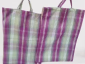 PAZAR ÇANTA18557 2Ad Döşemelik Kumaş Mor Renkli Desen 40kg Taşıma Kapasite - 8