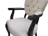 Sandalye Berjer 18480 Model Kayın ASLAN Baba ayak Fiskos Siyah Terletmez keten - 7