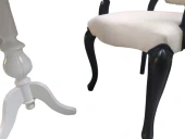 Sandalye Berjer 18480 Model Kayın ASLAN Baba ayak Fiskos Siyah Terletmez keten - 8