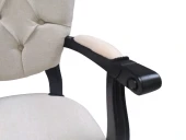 Sandalye 18482 KELEBEK Berjer Model Kayın ASLAN Ayak Siyah Terletmz keten kumaş - 5