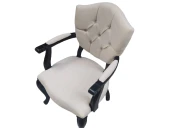 Sandalye 18482 KELEBEK Berjer Model Kayın ASLAN Ayak Siyah Terletmz keten kumaş - 7