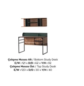 Çalışma Masa 18383 Urlu LOFT Model ve Koltuk Demonte Metal ayak Ürün El Yapım - 2