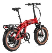 ARMOUR - 20" - Katlanır (FAT Bike) - 7 Vites - Elektrikli - Elektrik Kırmızı-Siyah - 2