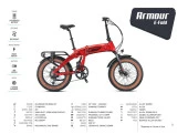 ARMOUR - 20" - Katlanır (FAT Bike) - 7 Vites - Elektrikli - Elektrik Kırmızı-Siyah - 3