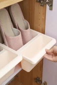 3 Adet Roma Ayakkabı Rampası Terlik Düzenleyici 3 Bölmeli Kutu Dikey Rampa Bölmeli Ayakkabılık thumbnail 6