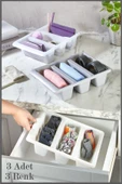 Roma 3 Adet Çekmece Içi Çorap Eşarp Kemer Makyaj Malzemesi Organizeri Düzenleyici thumbnail 1