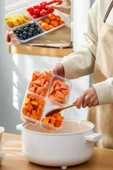 10 Adet 2 Boy Şeffaf Bölmeli Saklama Kabı Seti 5+5 (5 ADET 400 ML) (5 ADET 1000 ML) Buzluk Kabı - 2