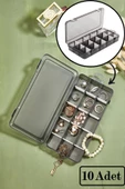 10 Adet Füme 15 Bölmeli Ayarlanabilir Bölmeli Düzenleyici Takı Boncuk Ilaç Yüzük Kutusu Organizer - 1
