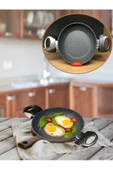 Granit 18 Cm Tekli Sahan Siyah - Sahanda Omlet Çift Kulplu Kahvaltı Sos Tavası - 1