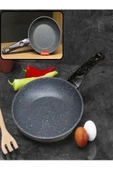 Granit 18 Cm Tekli Tava Siyah - Omlet Tavası Kahvaltılık Sos Tava - 1