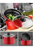 22 Cm Haşlama Tenceresi Buharda Pişirme Tenceresi Mantı Sebze Ek Gıda Pişirme Tenceresi thumbnail 1