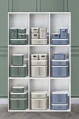 Bubble Yeşil 3 'lü Düzenleyici Set Dolap Içi Kapaklı Saklama Kutusu Storage 13 - 6,8 - 3,2 Lt thumbnail 2