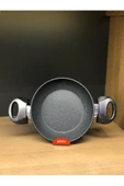 Granit Tava Sahan Seti 18 Cm Siyah Sahur Kahvaltı Omlet Set - 2