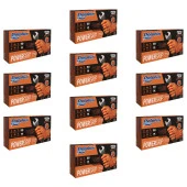 Dolphin Nitril PowerGrip Ekstra Kalın Elmas Dokulu Eldiven Turuncu Meidum Orta Boy - 50'li 10 Paket thumbnail 1