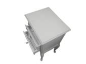 Komodin 17749  Klasik Kayın Aslan Ayak Parlak Beyaz Lake Porselen Kulp El Yapım - 3