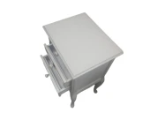 Komodin 17749 Klasik Kayın Aslan Ayak Parlak Beyaz Lake Porselen Kulp El Yapım - 7