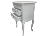 Komodin 17749  Klasik Kayın Aslan Ayak Parlak Beyaz Lake Porselen Kulp El Yapım - 8