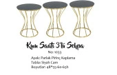 Brc 17528 Zigon KUMSAAT ŞIK Düz Siyah Temper Cam Metal GOLD Renk Kaplam El Yapım - 4