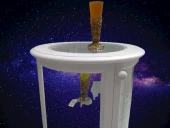 Gümüşlük 17429 Yuvarlak MODEL Parlak Beyz Kayın Aslan ayak Bombe Cam 78 El Yapım thumbnail 3