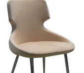 Sandalye 13723 Milenyum Model Metal çelik nikelaj Dökme sünger babyface kumaş - 3