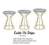 Brc Zigon 13388 Cadde Model Beyaz Mermer Metal gold Renk Kaplam Kutu sevk Elyapım thumbnail 1