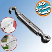 Gerdirme Çelik Kanca Yük Halat Galvenizli Paslanmaz M20 - 1
