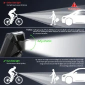 Forte GT 6145 Bisiklet 450 Lümen Ön Işık Ve Km Saati Wıreless Kablosuz Mavi thumbnail 2