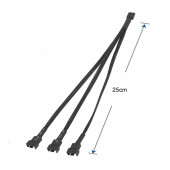 1 to 3 Çoğaltıcı 25cm Fan Uzatma Kablosu Y Tip 4 Pin 3 Pin Bilgisayar Kasa Anakart Ekran Kartı - 4