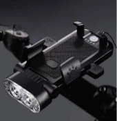 FORTE GT 6139-2 Bisiklet Ön Işık 500 Lümen Usb Şarjlı Yüksek Güçlü Far ve Telefon Tutucu Kırmızı - 2