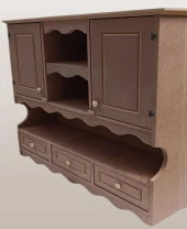 Hobi ADN 90357 Mutfak Dolap Terek Klasik Model CNC Kesim Ahşap MDF Ham El Yapım thumbnail 1