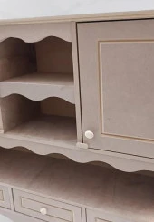 Hobi ADN 90357 Mutfak Dolap Terek Klasik Model CNC Kesim Ahşap MDF Ham El Yapım thumbnail 4