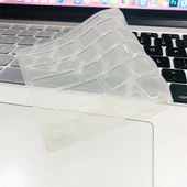 Apple Macbook Pro 13.3inç Touch Bar A1706 Klavye Koruyucu Transparan Buzlu Silikon Ped - 4
