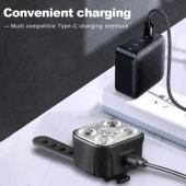 Forte Gt 6167 Bisiklet Ön-Arka Far USB Şarjlı Stop Lambası Aydınlatma Işık Seti Ön Arka Far Seti - 6