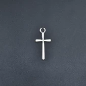 Minimal Haç Kolye Ucu - Antik Gümüş Kaplama - Kod:34 thumbnail 2