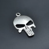 Punisher Cezalandırıcı Kolye Ucu - Antik Gümüş Kaplama - Kod:118 thumbnail 1