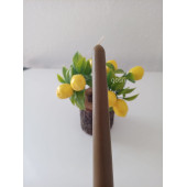 qosrix Kahverengi Şamdan Mumu 1. Kalite Doğal Kokulu Uzun Çubuk Konik Mum 1 Adet thumbnail 2